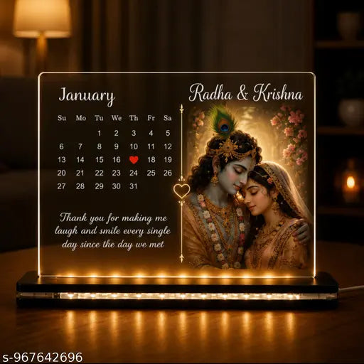 Cartwala Wedding Photo Calendar LED Lamp