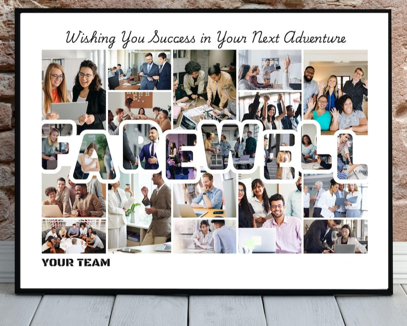 Farewell Photo Collage Frame A Personalized Goodbye Gift - sample personalised frame design