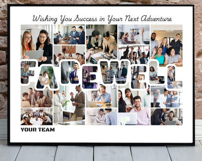 Farewell Photo Collage Frame A Personalized Goodbye Gift - sample personalised frame design