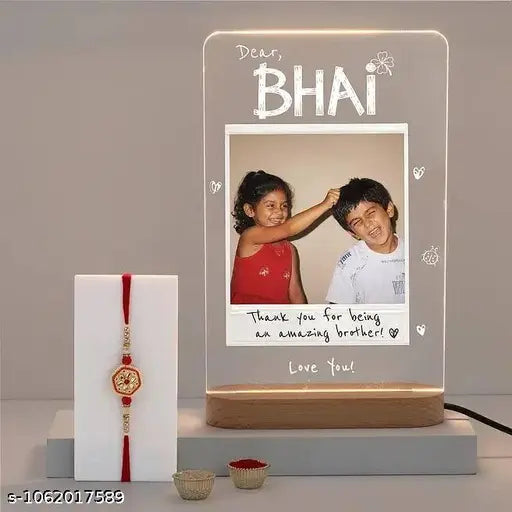 Cartwala Bhai Brother Photo LED Lamp