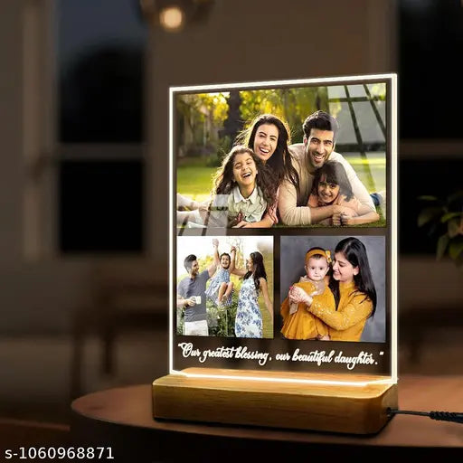 Cartwala Family Memories Photo Collage LED Lamp