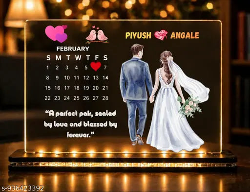 Cartwala Wedding Calendar Photo LED Lamp