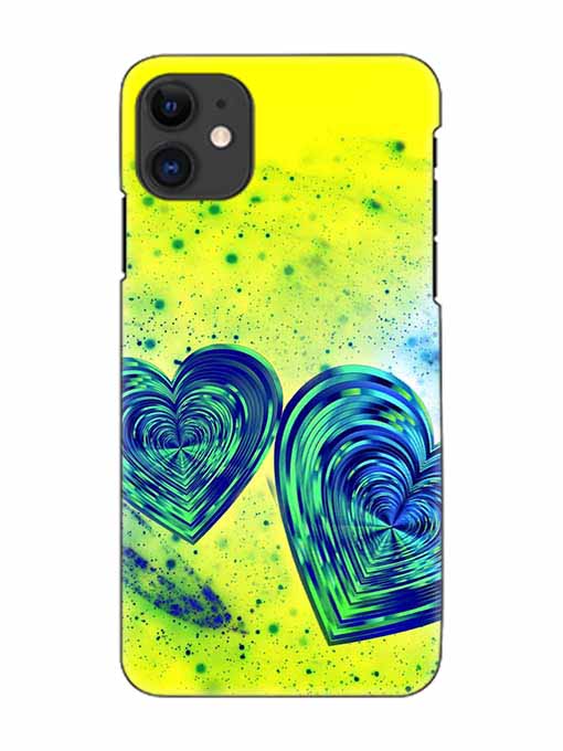 3D Heart Designed Apple iPhone 11 back Cover in low price